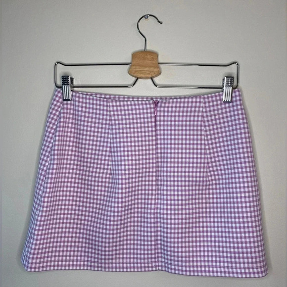 Urban Outfitters Lavender Gingham Mini Skirt - Picture 4 of 8